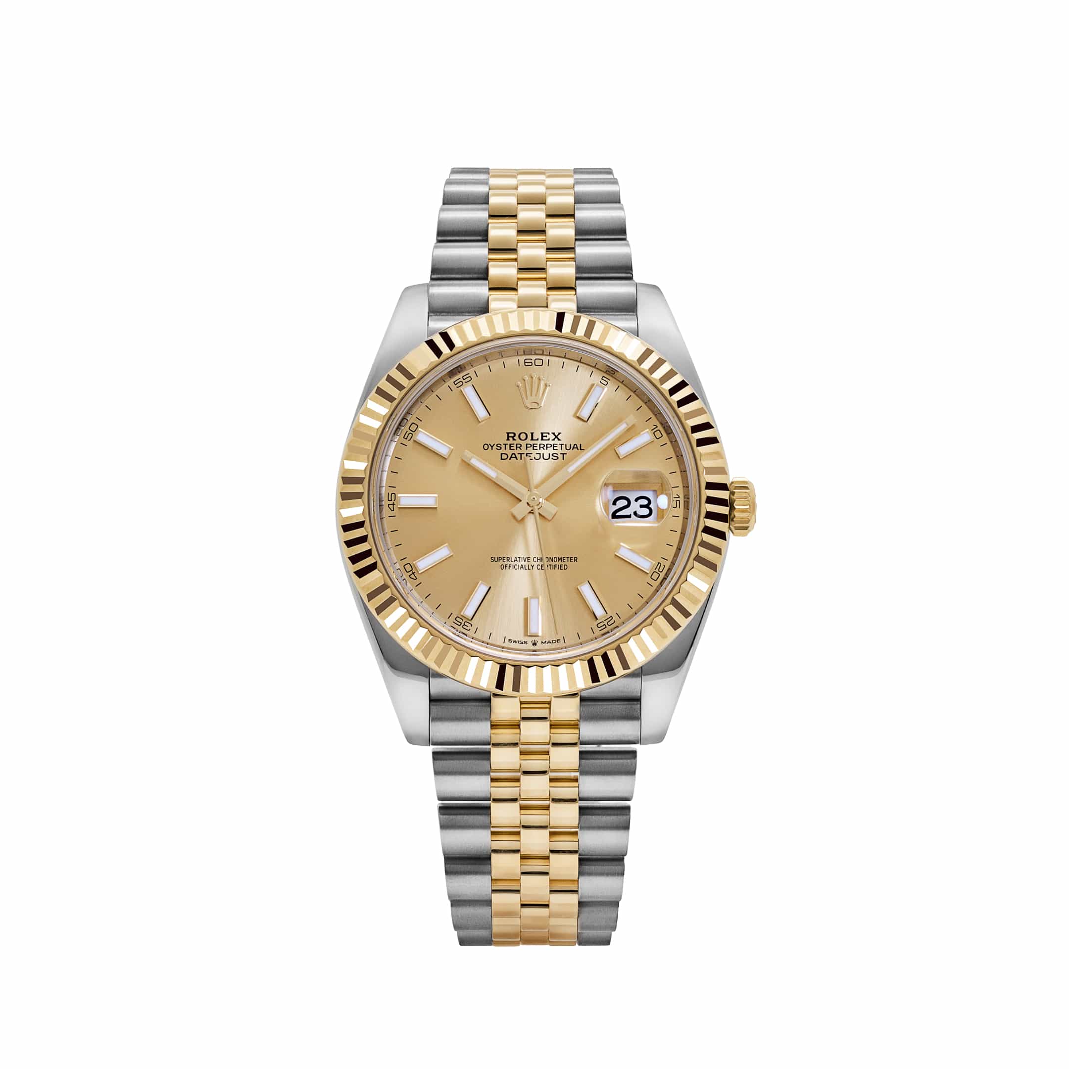 Rolex Datejust 41 126333 Stainless Steel Yellow Gold Champagne Dial Jubilee (2021)