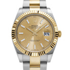 Rolex Datejust 41 126333 Stainless Steel Yellow Gold Champagne Dial Oyster (2023)