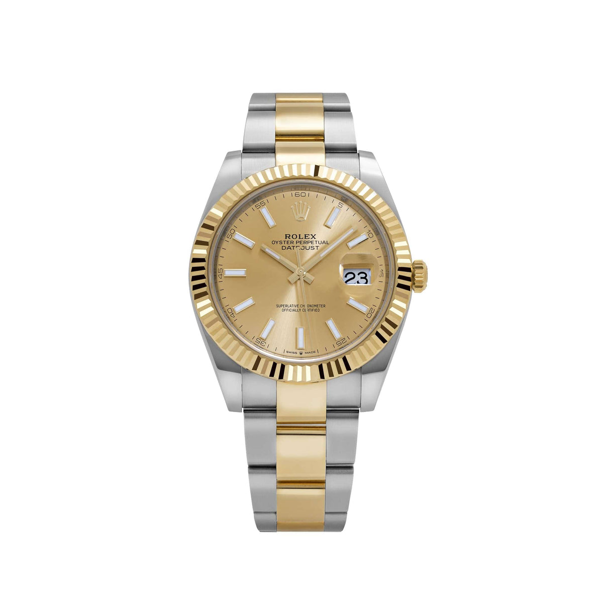 Rolex Datejust 41 126333 Stainless Steel Yellow Gold Champagne Dial Oyster (2025)