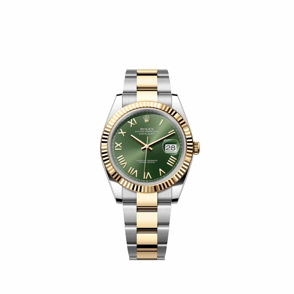 Rolex Datejust 41 126333 Yellow Gold Stainless Steel Olive Green Roman Dial Oyster (2026)