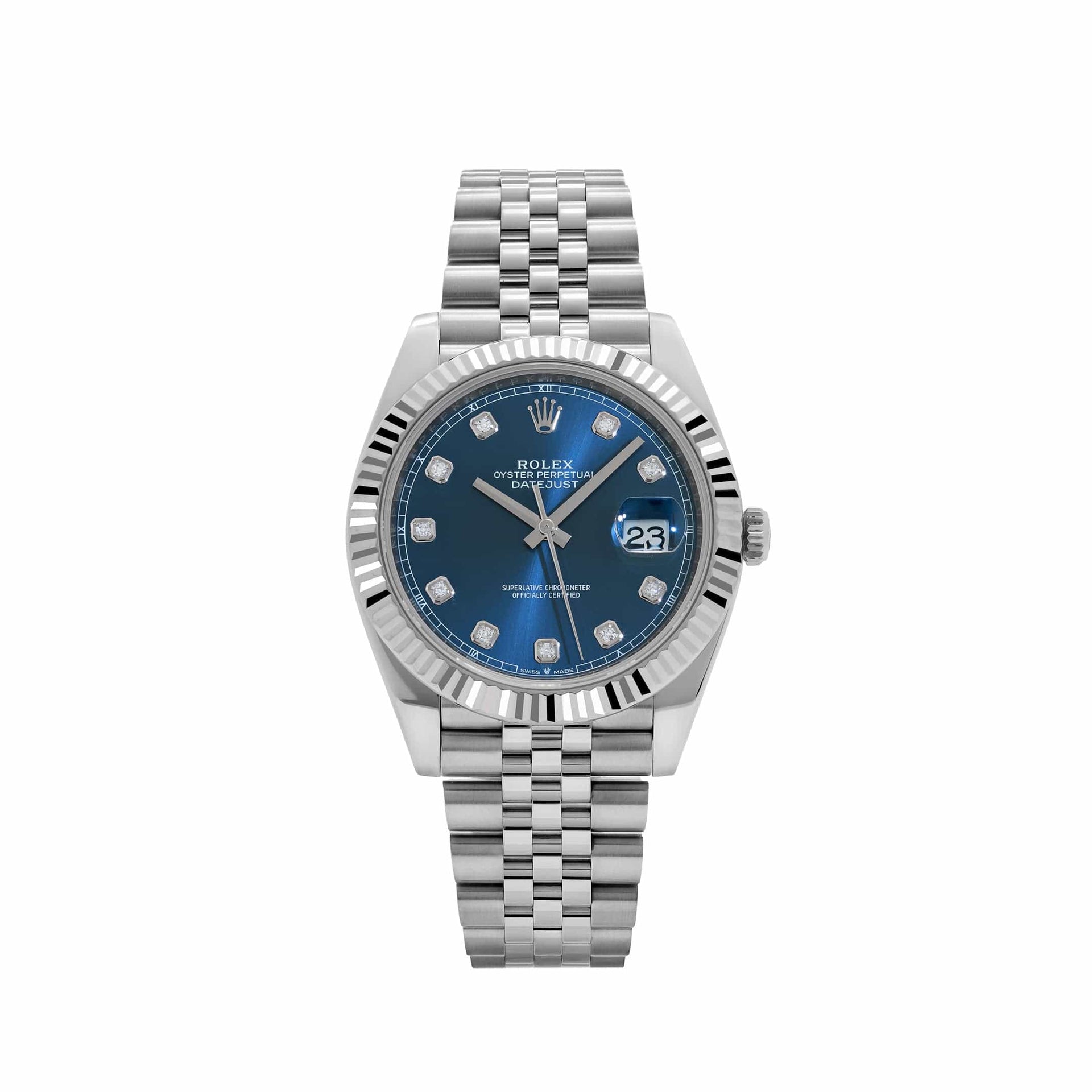 Rolex Datejust 41 126334 Stainless Steel Blue Diamond Dial Jubilee