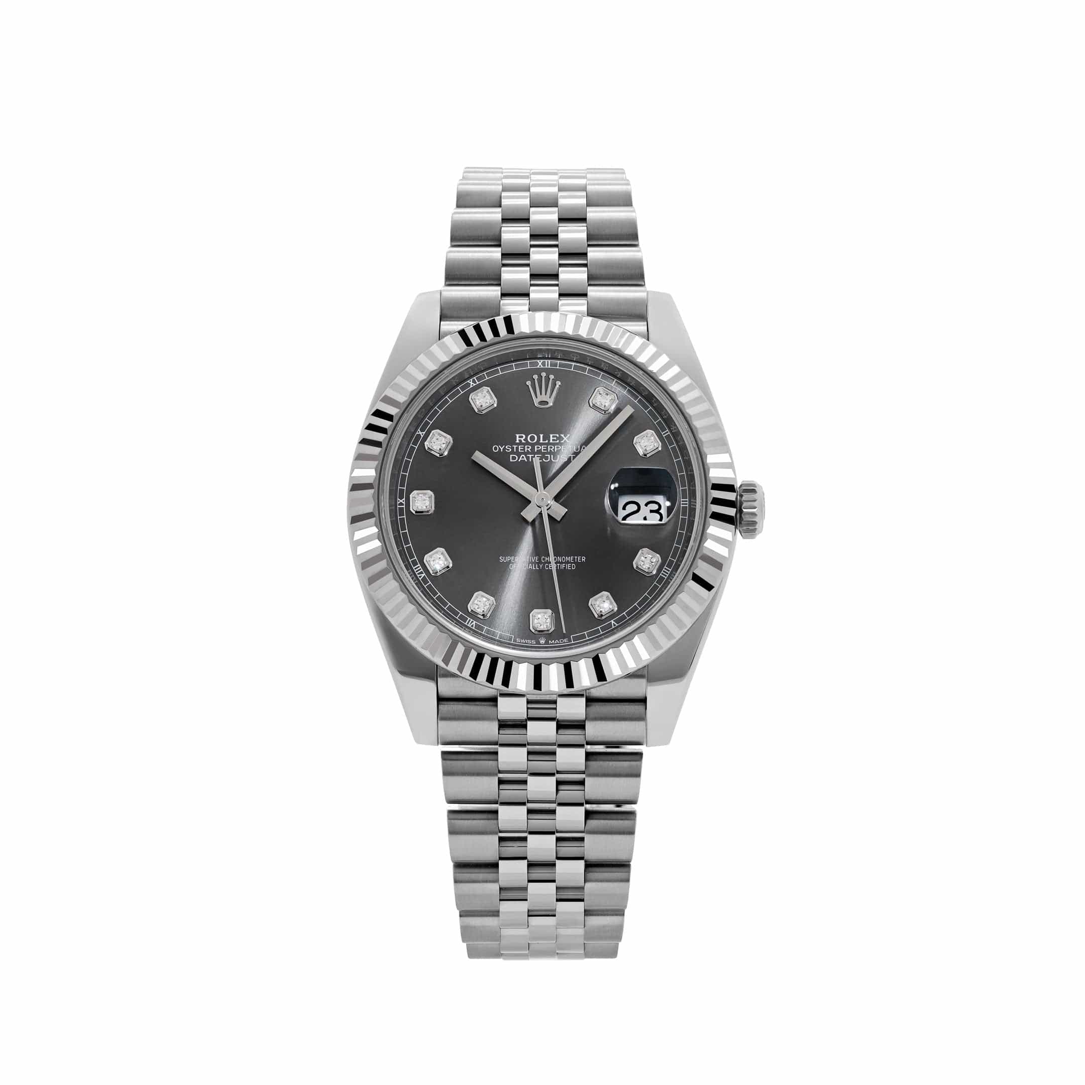 Rolex Datejust 41 126334 Stainless Steel Slate Diamond Dial Jubilee (2020)