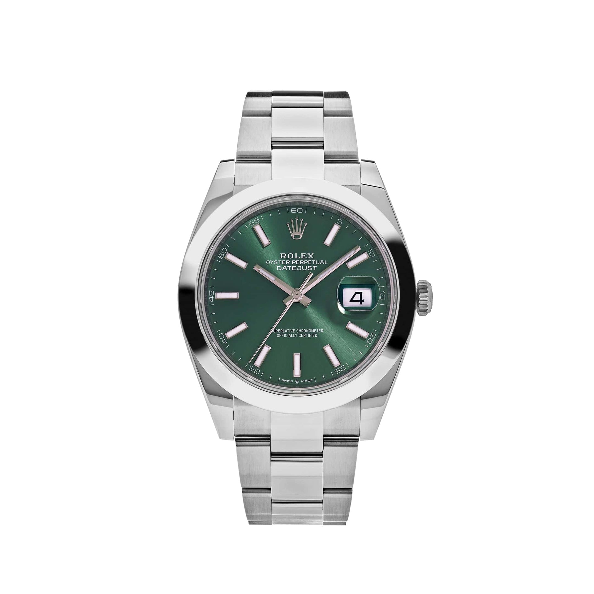 Rolex Datejust 41 126300 Stainless Steel Green Dial Oyster (2025