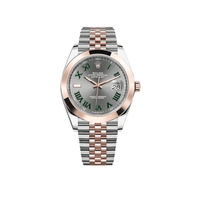 Thumbnail for Luxury Watch Rolex Datejust 41 Rose Gold & Stainless Steel Slate/Green Dial Jubilee 126301 Wrist Aficionado