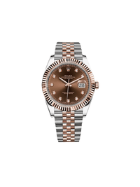 Thumbnail for Luxury Watch Rolex Datejust 41 Rose Gold & Steel Chocolate Diamond Dial Jubilee 126331 Wrist Aficionado