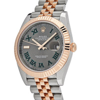 Thumbnail for Luxury Watch Rolex Datejust 41 Rose Gold & Steel Wimbledon Dial Jubilee 126331 Wrist Aficionado