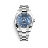 Thumbnail for Luxury Watch Rolex Datejust 41 Stainless Steel Blue Roman Dial 126300 Wrist Aficionado