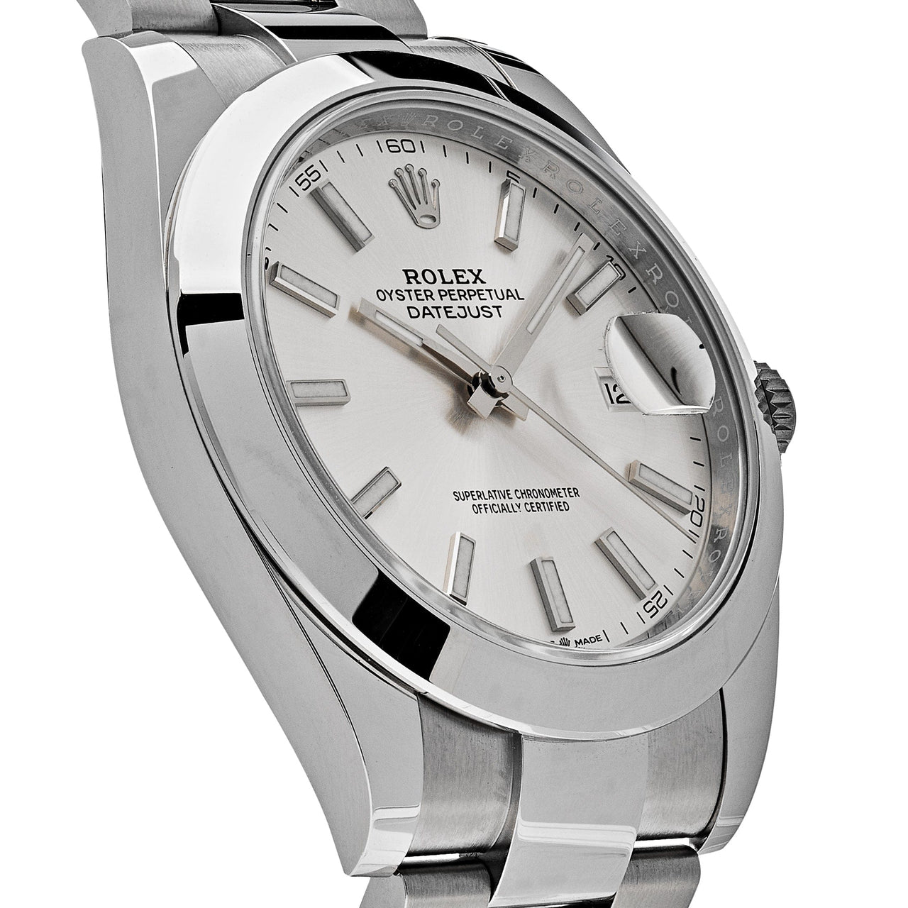 Luxury Watch Rolex Datejust 41 Stainless Steel Silver Dial Oyster Bracelet 126300 Wrist Aficionado