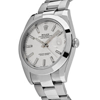 Thumbnail for Luxury Watch Rolex Datejust 41 Stainless Steel Silver Dial Oyster Bracelet 126300 Wrist Aficionado