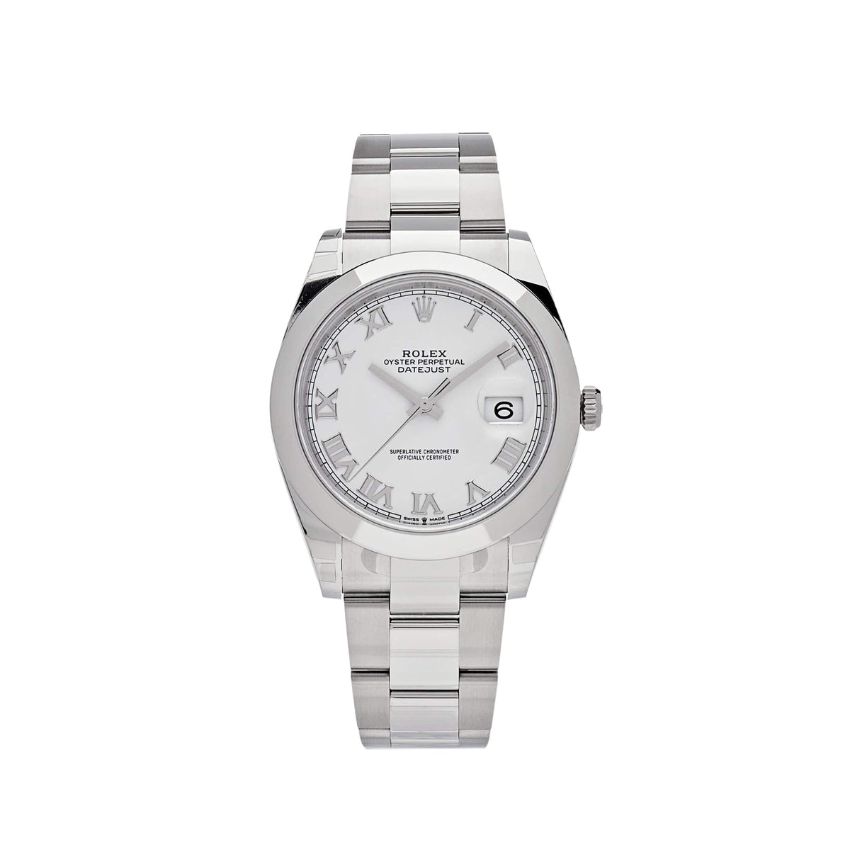 Rolex Datejust 41 126300 Stainless Steel White Roman Dial Oyster
