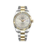 Thumbnail for Luxury Watch Rolex Datejust 41 Stainless Steel & Yellow Gold Silver Dial 126333 Wrist Aficionado