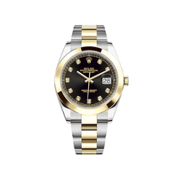 Thumbnail for Luxury Watch Rolex Datejust 41 Yellow Gold & Stainless Steel Black Diamond Dial 126303 Wrist Aficionado