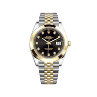 Thumbnail for Luxury Watch Rolex Datejust 41 Yellow Gold & Stainless Steel Black Diamond Dial Jubilee 126303 Wrist Aficionado