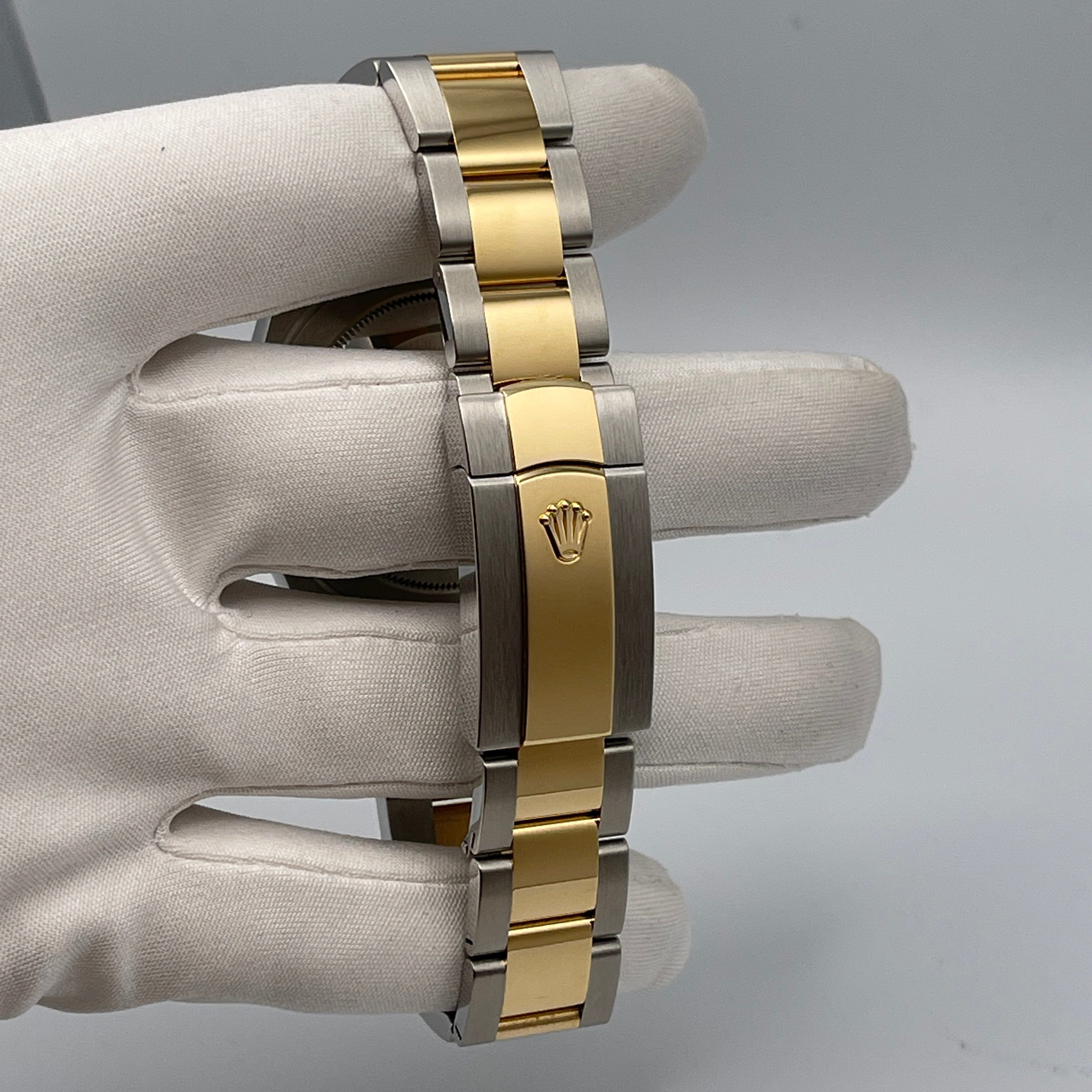 Luxury Watch Rolex Datejust 41 Yellow Gold & Stainless Steel Silver Dial 126303 Wrist Aficionado