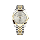 Luxury Watch Rolex Datejust 41 Yellow Gold & Stainless Steel Silver Dial Jubilee 126303 Wrist Aficionado