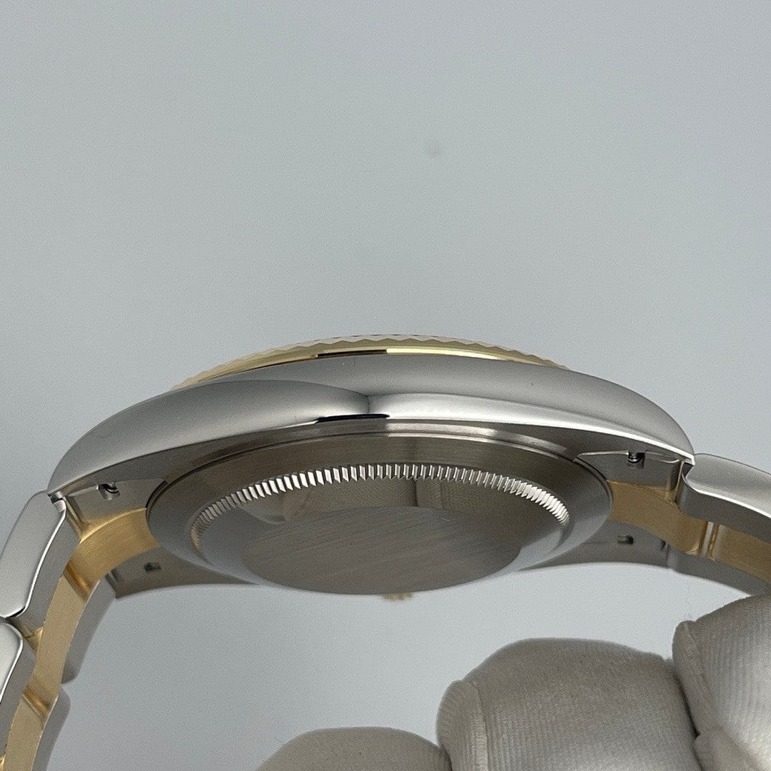 Luxury Watch Rolex Datejust 41 Yellow Gold & Stainless Steel Slate/Green Roman Dial 126333 Wrist Aficionado