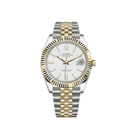 Thumbnail for Luxury Watch Rolex Datejust 41 Yellow Gold & Stainless Steel White Dial 126333 Wrist Aficionado