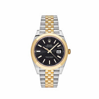 Thumbnail for Luxury Watch Rolex Datejust 41 Yellow Gold & Steel Black Dial Jubilee 126303 (2022) Wrist Aficionado