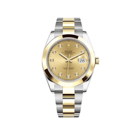 Thumbnail for Luxury Watch Rolex Datejust 41 Yellow Gold & Steel Champagne Diamond Dial 126303 Wrist Aficionado