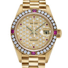 Rolex Datejust 79068 'Ladies' Yellow Gold Diamond Ruby Dial and Bezel (1995)