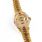Rolex Datejust 79068 'Ladies' Yellow Gold Diamond Ruby Dial and Bezel (1995)