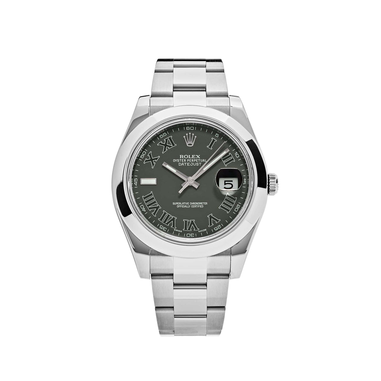 Rolex Datejust Stainless Steel Gray Roman Dial 116300 Wrist Aficionado