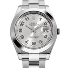 Rolex Datejust II 116300 Stainless Steel Stainless Steel Rhodium Arabic Dial Smooth Bezel Oyster (2016)