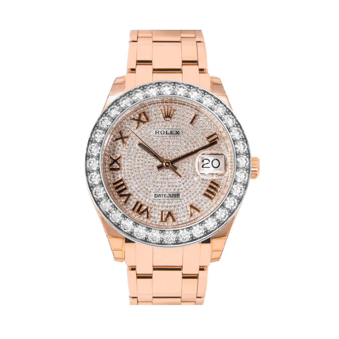 Luxury Watch Rolex Datejust Pearlmaster 39 Diamond Paved Dial 86285 Wrist Aficionado