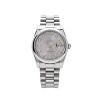 Thumbnail for Rolex Day-Date ⁠118206 Platinum Silver Diamond Dial (2022)