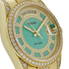 Rolex Day-Date 118388 Yellow Gold Jade Green Dial Diamond Pavé 'Carousel'