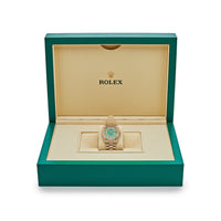 Thumbnail for Rolex Day-Date 118388 Yellow Gold Jade Green Dial Diamond Pavé 'Carousel'