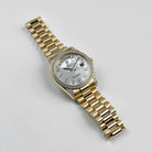 Rolex Day-Date 118388 Yellow Gold White Mother of Pearl Dial Diamond Bezel (2008)