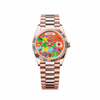 Thumbnail for Rolex Day-Date 128235-0063 'Emoji Puzzle' Rose Gold