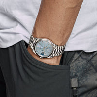 Thumbnail for Rolex Day-Date 128236 Platinum Ice Blue Baguette Dial