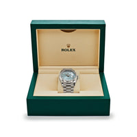 Thumbnail for Rolex Day-Date 128236 Platinum Ice Blue Baguette Dial