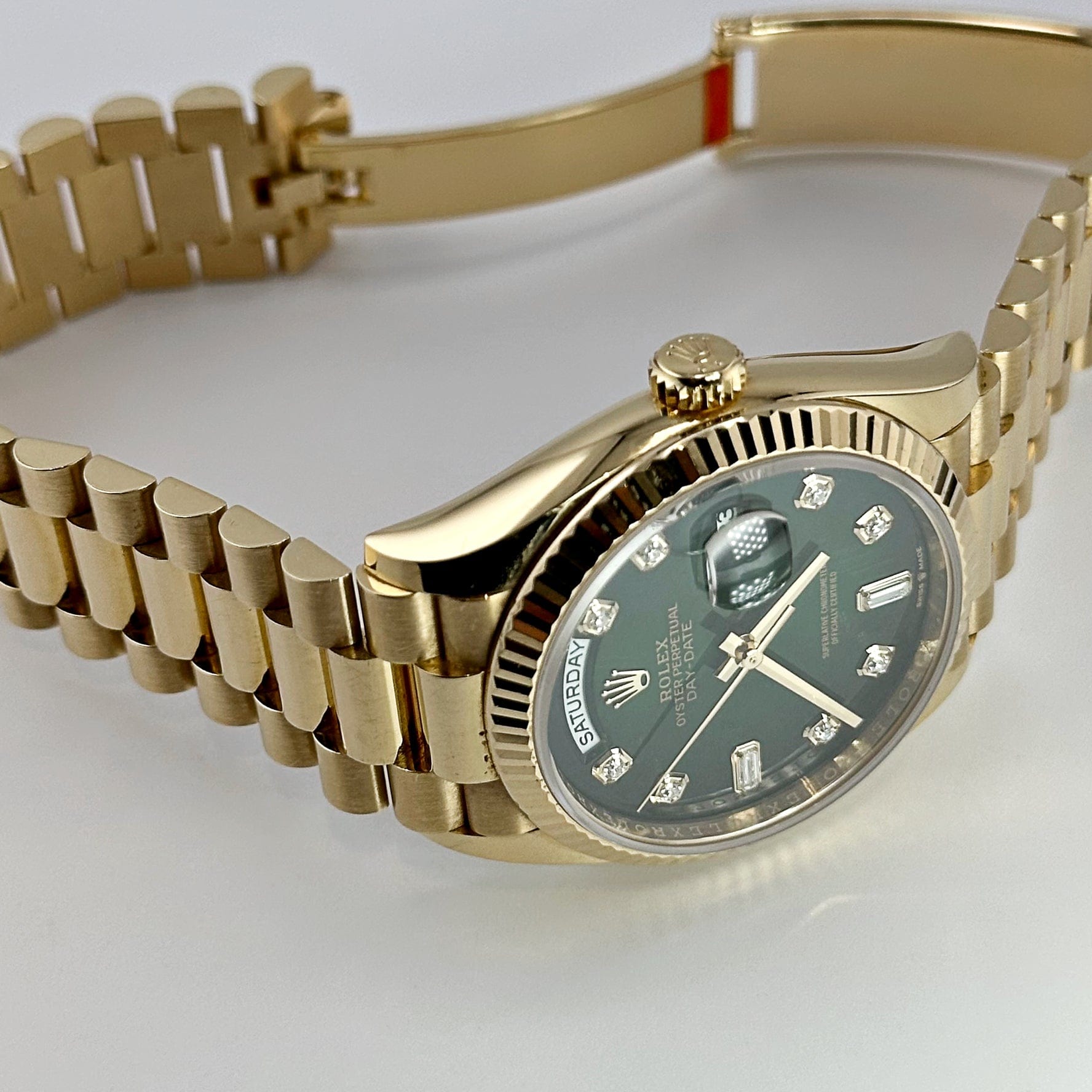 Rolex Day-Date 128238 Yellow Gold Green Diamond Dial (2020)