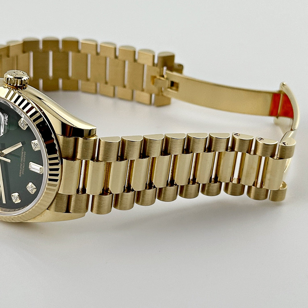 Rolex Day-Date 128238 Yellow Gold Green Diamond Dial (2020)