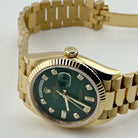 Rolex Day-Date 128238 Yellow Gold Green Diamond Dial (2024)