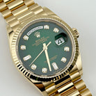 Rolex Day-Date 128238 Yellow Gold Green Diamond Dial (2024)