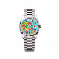 Thumbnail for Rolex Day-Date 128239-0056 'Emoji Puzzle' White Gold