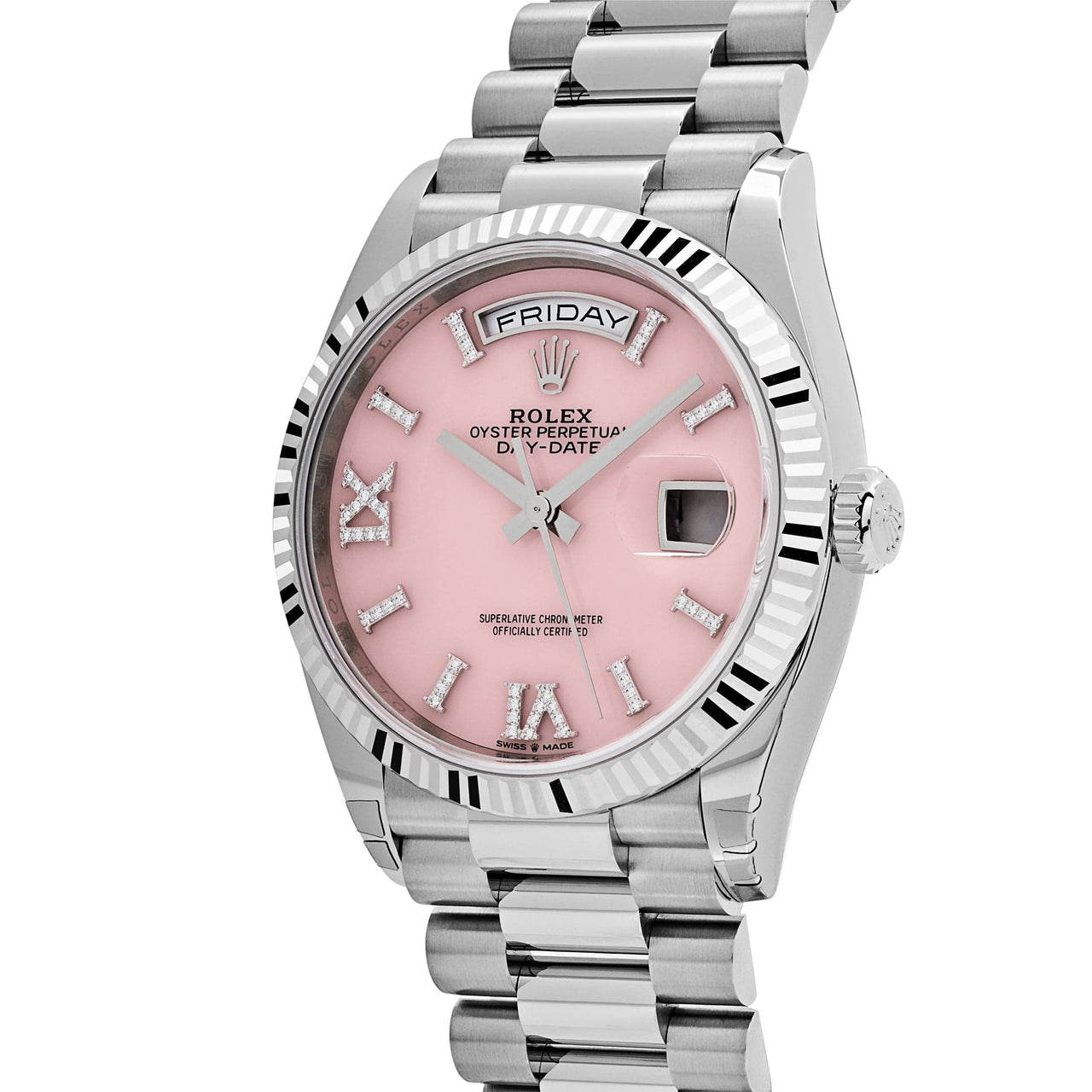 Rolex Day-Date 128239 White Gold Pink Diamond Dial (2024)