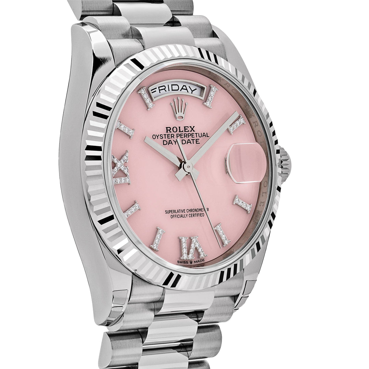 Rolex Day-Date 128239 White Gold Pink Diamond Dial (2024)