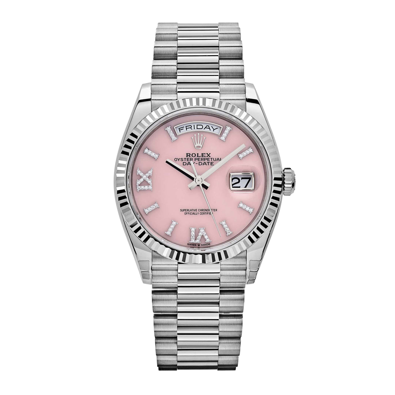 Rolex Day-Date 128239 White Gold Pink Diamond Dial (2024)