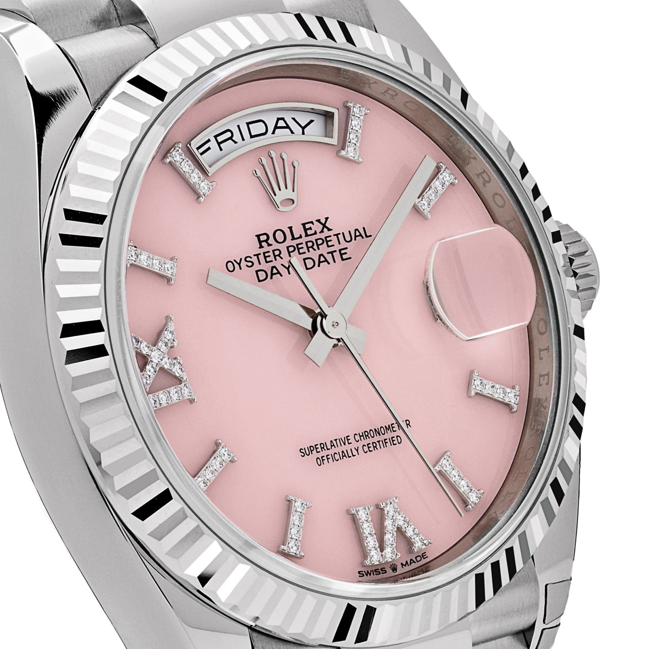 Rolex Day-Date 128239 White Gold Pink Diamond Dial (2024)