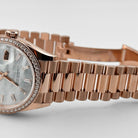 Rolex Day-Date 128345RBR Rose Gold Mother of Pearl Diamond Bezel (2025)