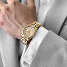 Rolex Day-Date 18238 Yellow Gold Champagne Diamond Baguette Dial (1991)
