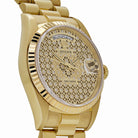 Rolex Day-Date 18238 Yellow Gold Skeleton Pavè Diamond Dial