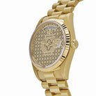 Rolex Day-Date 18238 Yellow Gold Skeleton Pavè Diamond Dial