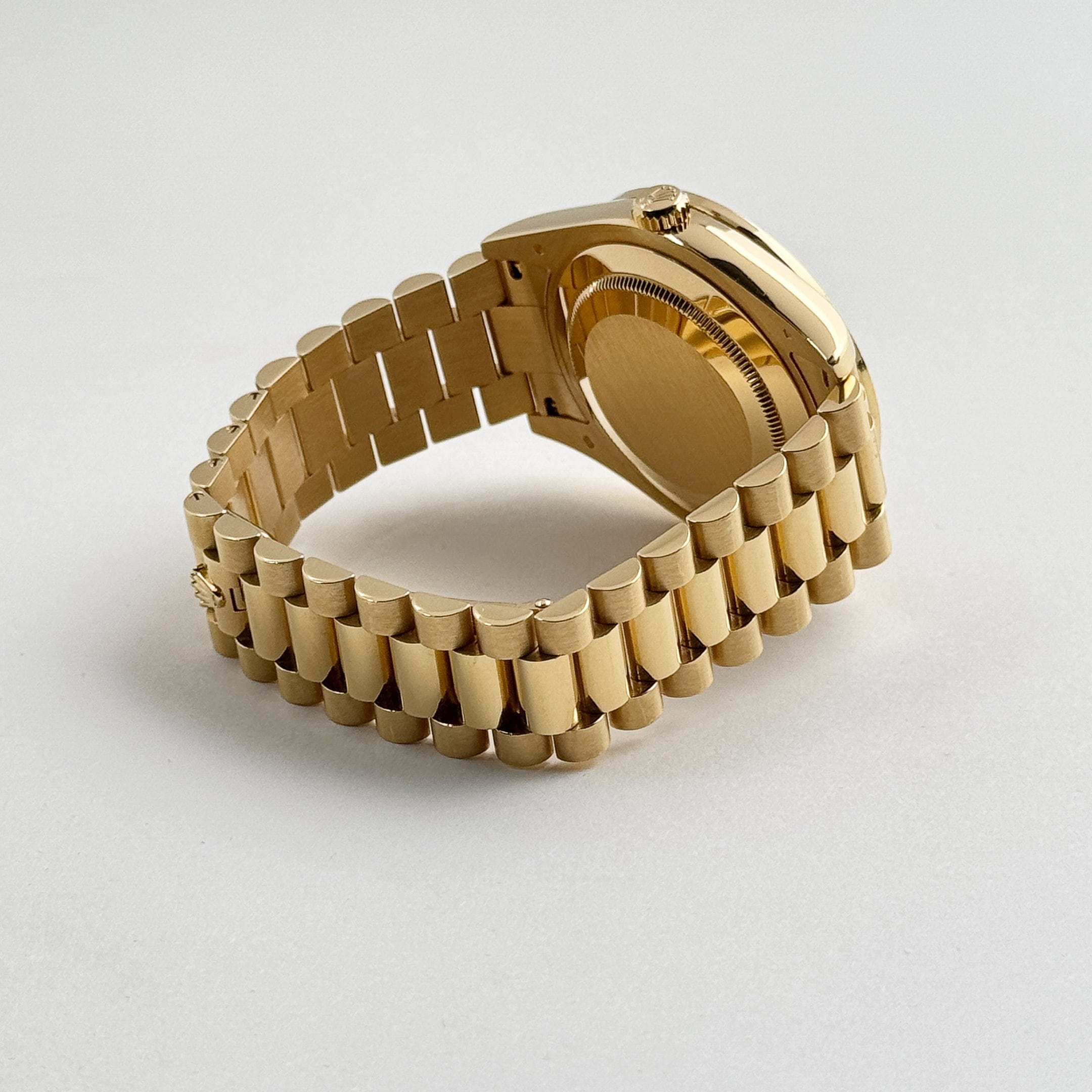 Rolex Day-Date II 218398 Yellow Gold Champagne Ruby Dial Diamond