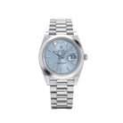 Rolex Day-Date 228206 40 Platinum Ice Blue Diagonal Motif Dial (2017)